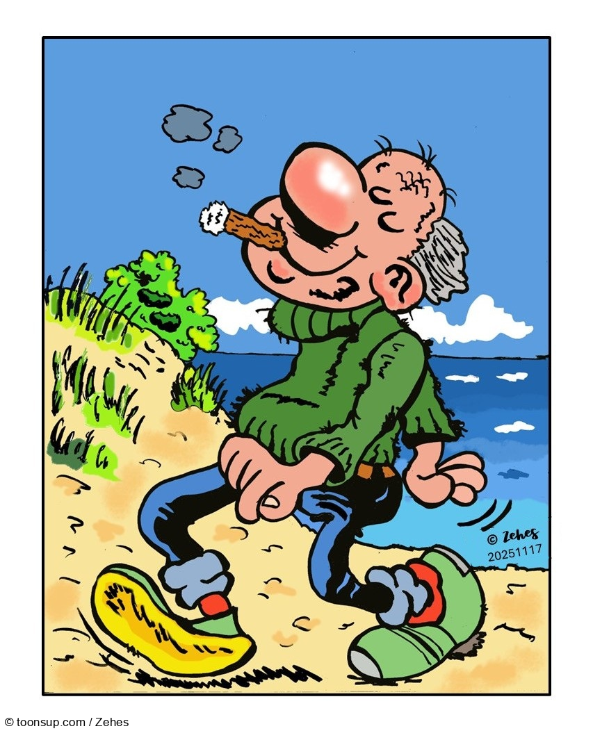 Cartoon: Strandspaziergang 1