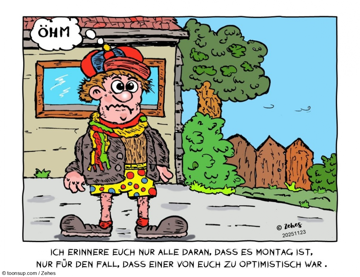 Cartoon: Aufgepasst heute 1