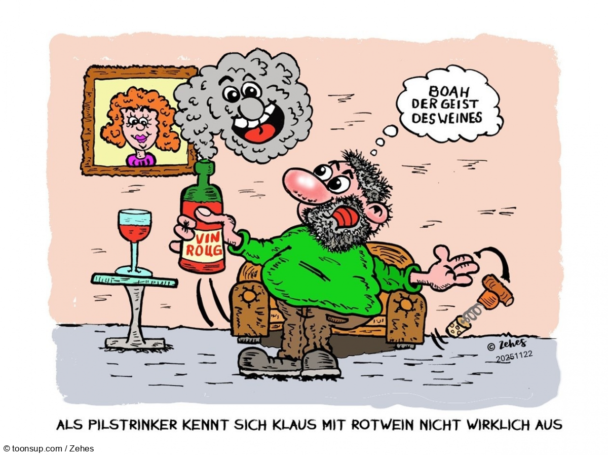 Cartoon: Gläschen Roten 1