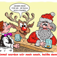 Santa und Rudolf
