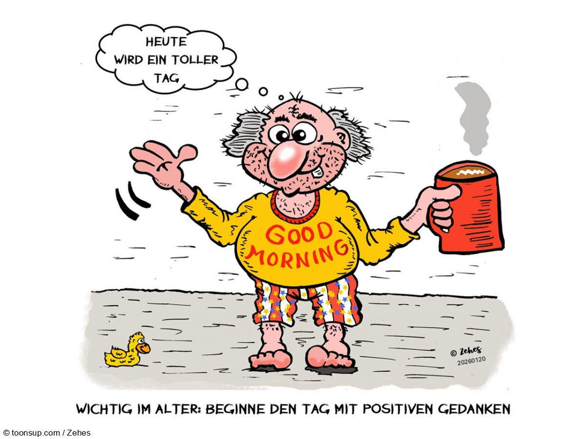 Cartoon: Morgenroutine 1