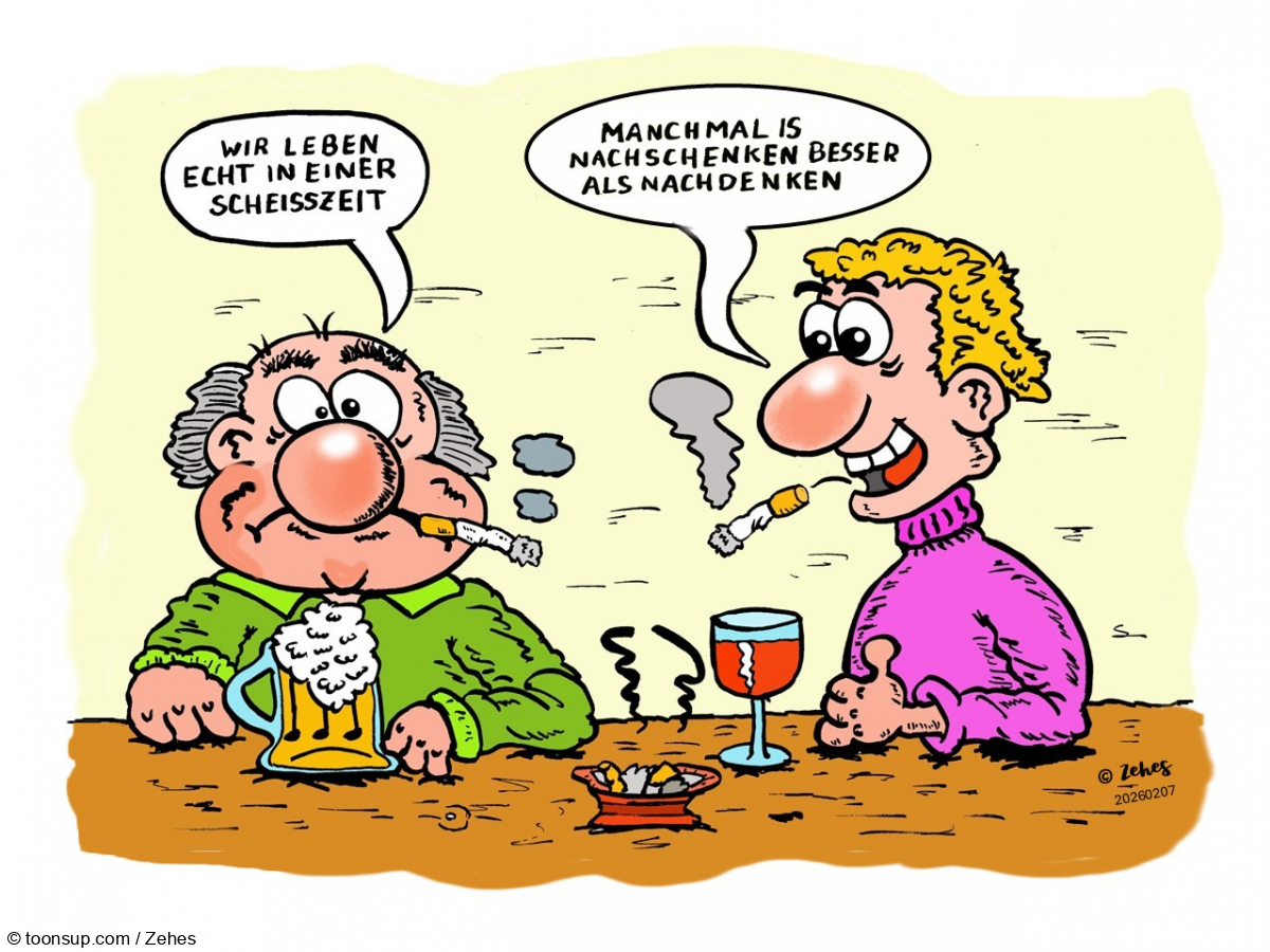 Cartoon: Pessimistische Stimmung 1