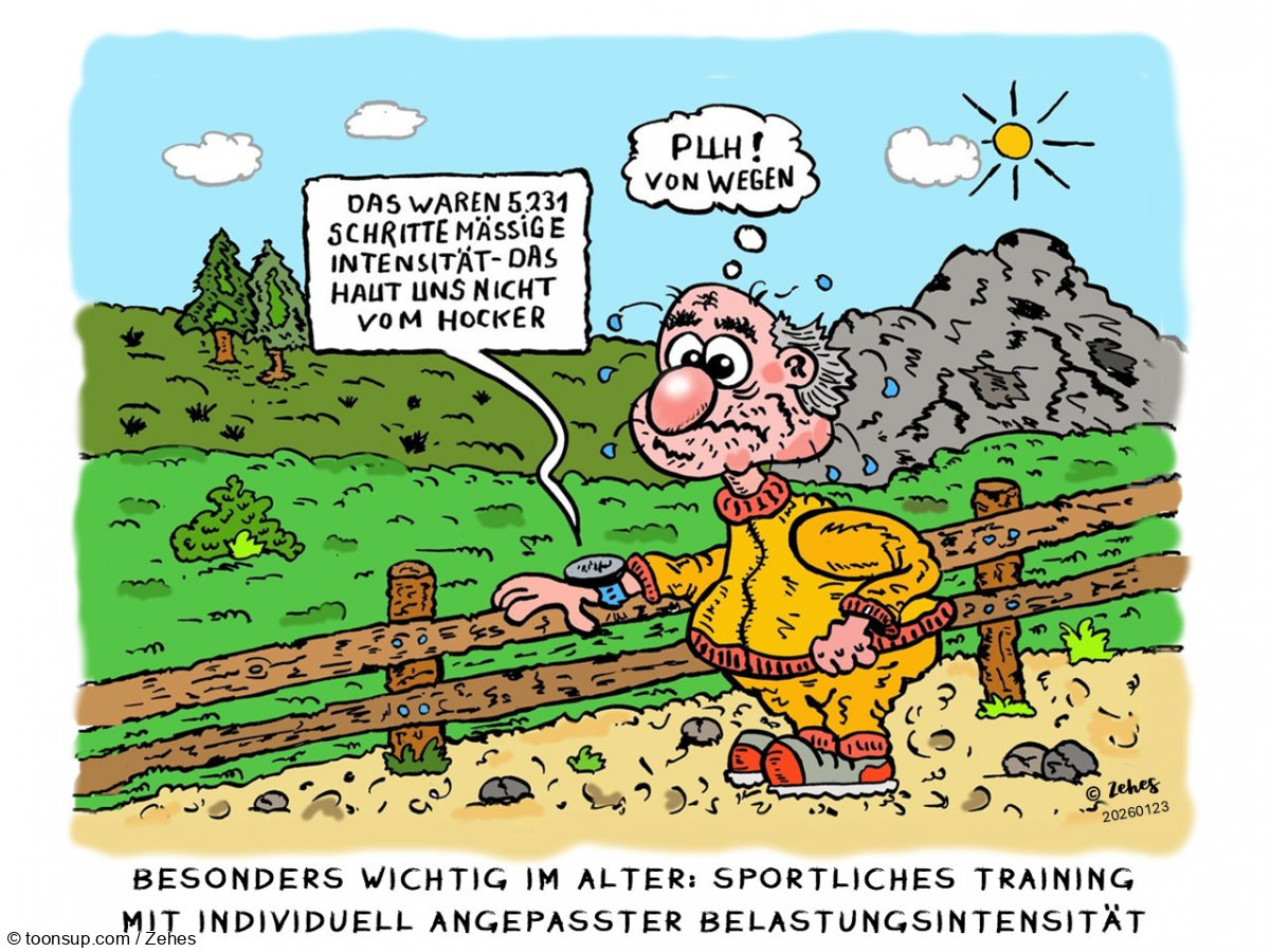Cartoon: Fit im Alter 1