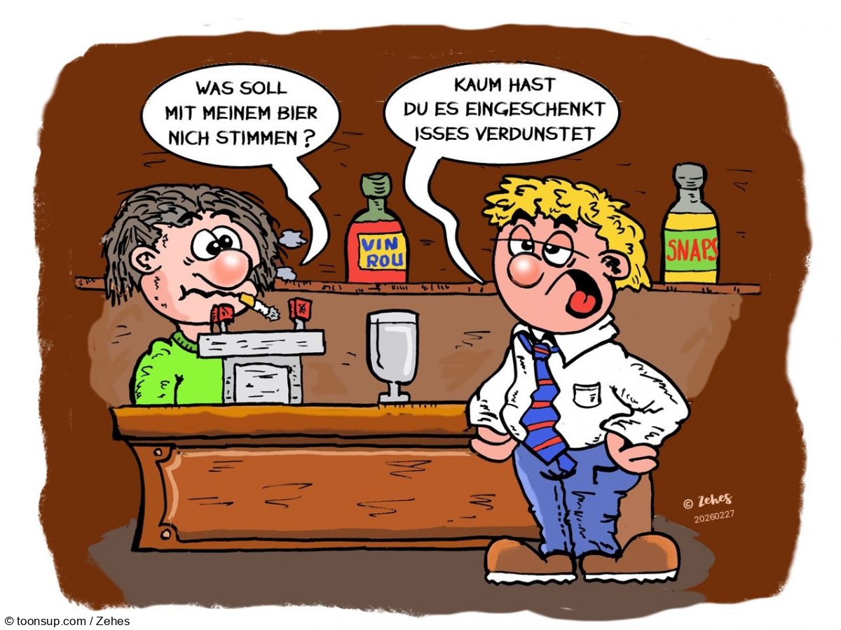 Cartoon: Beim Wirt meines Vertrauens 1