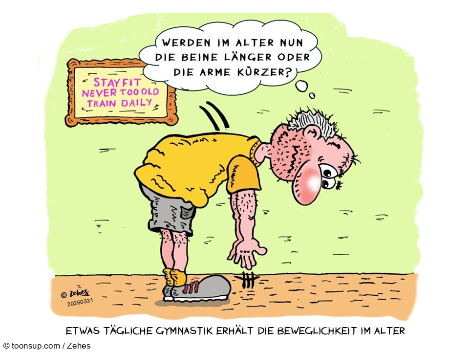 Cartoon: Fit im Alter 1