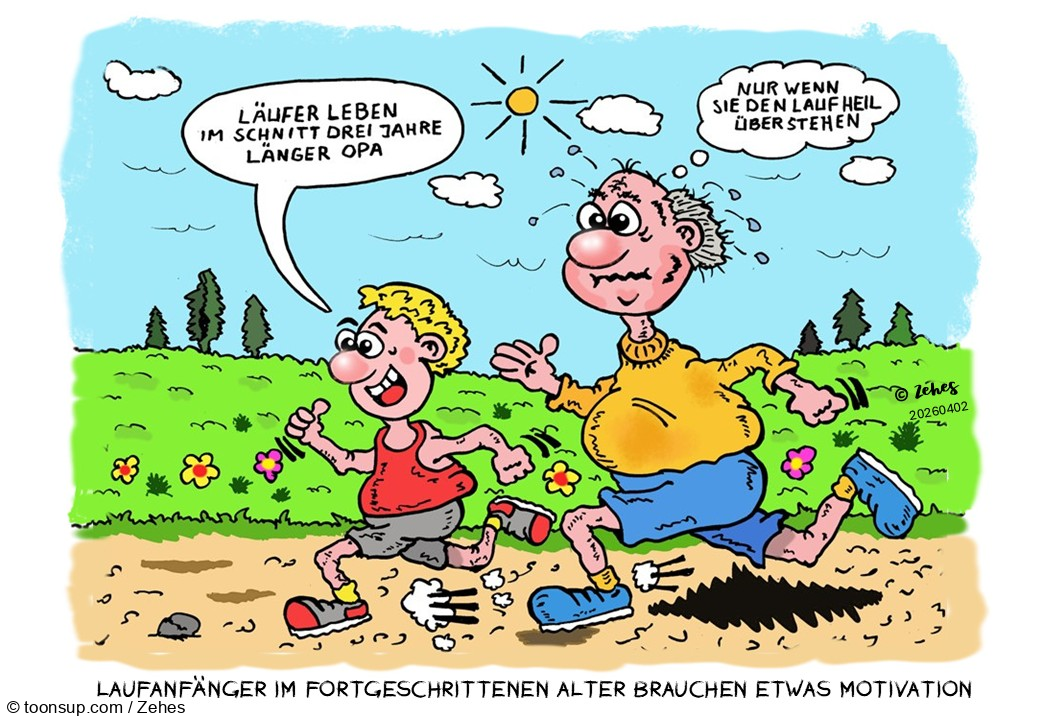 Cartoon: Opa und Enkel 1