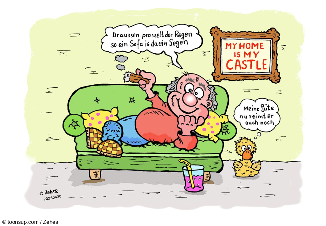 Cartoon: Gemütlich zuhause 1
