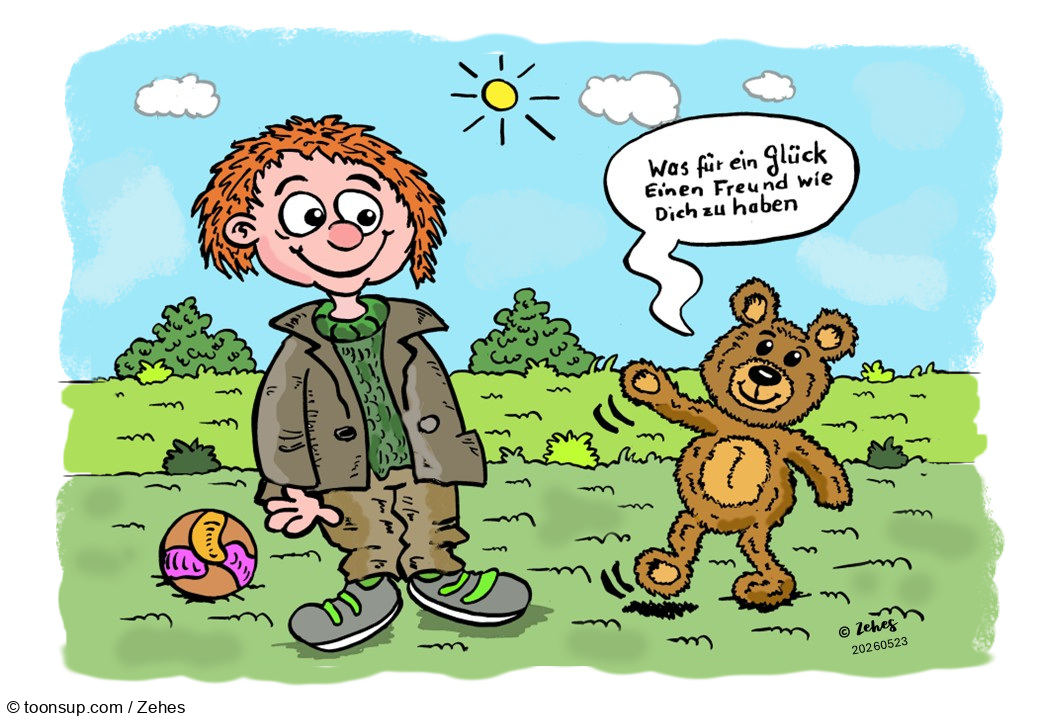 Cartoon: frei nach Winnie Puh 1