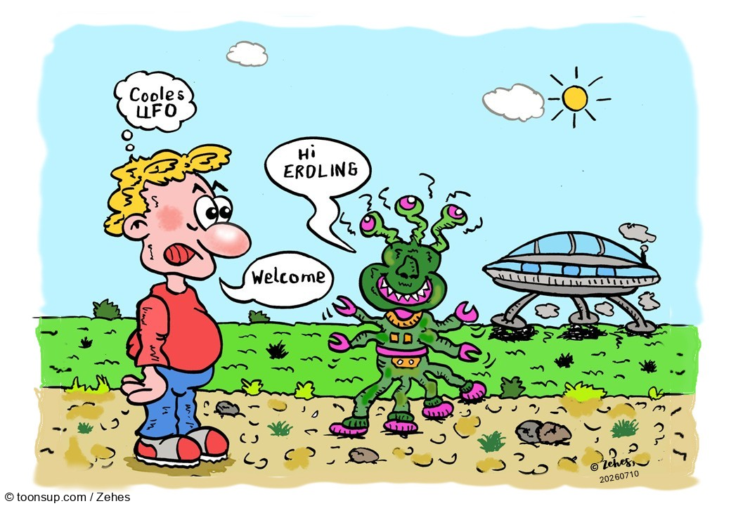 Cartoon: Begegnung 1