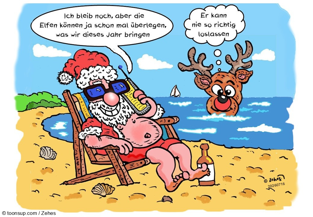 Cartoon: Sommerzeit - Urlaubszeit 1