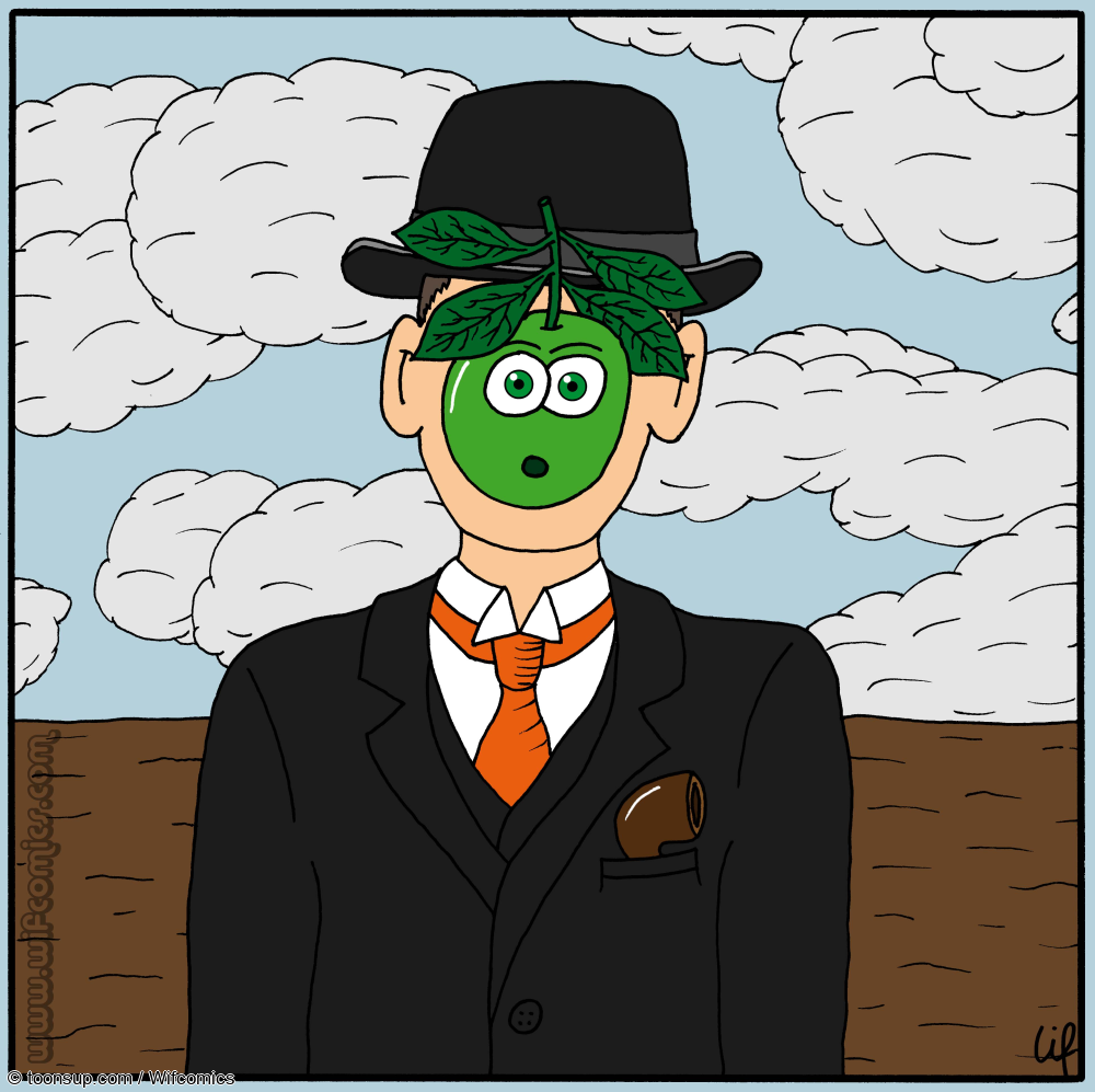 Cartoon: Das ist kein Magritte. Ce n'est pas un Magritte. 1