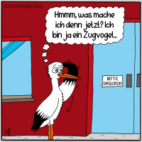 Storch bitte drücken