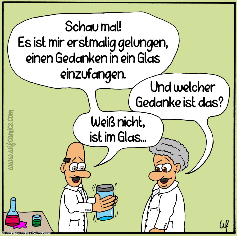Cartoon: Gedankenexperiment 1