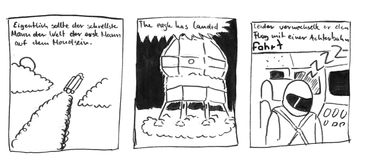 Comic: Der schnellste Mann auf dem Mond 1