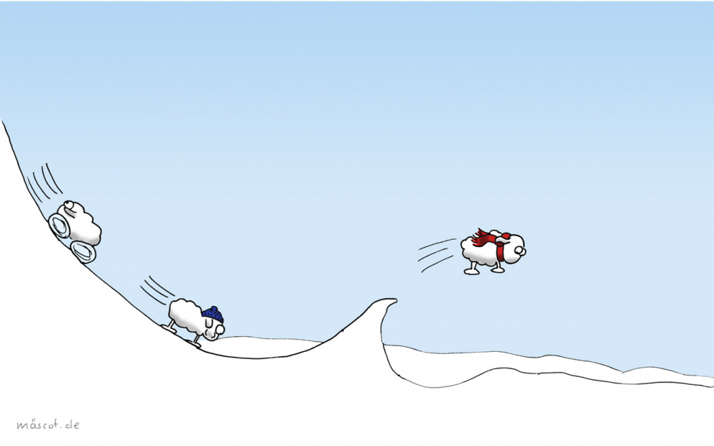 Illustration: Winter-Wallpaper - Mäscot 1