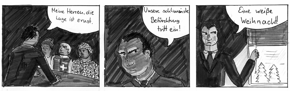 Cartoon: Weiße Weihnacht 1
