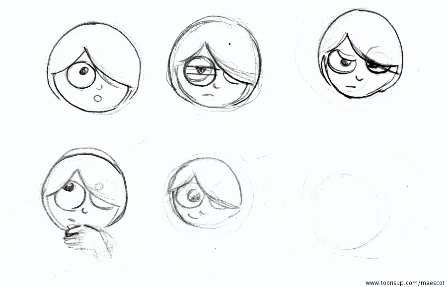 Concept Art / Character Design: Lou-Skizzen 2