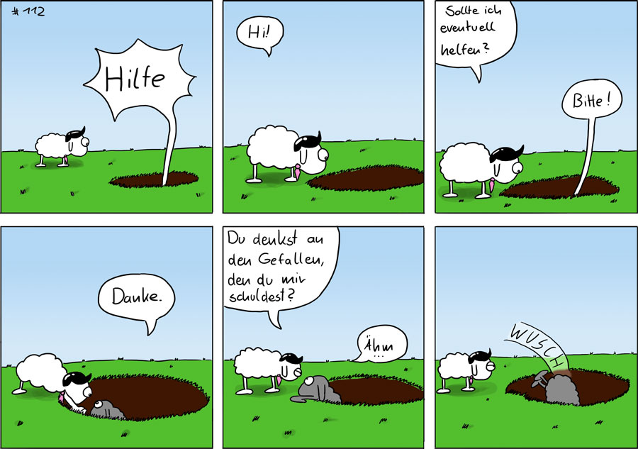 Comic: Hilfe - Mäscot #112 1