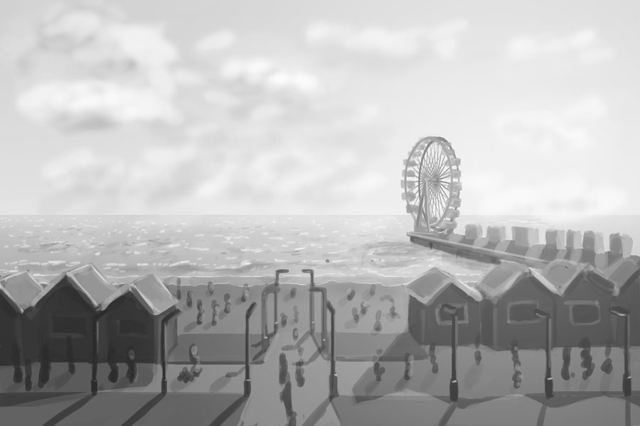 Concept Art / Character Design: Strandpromenade 2