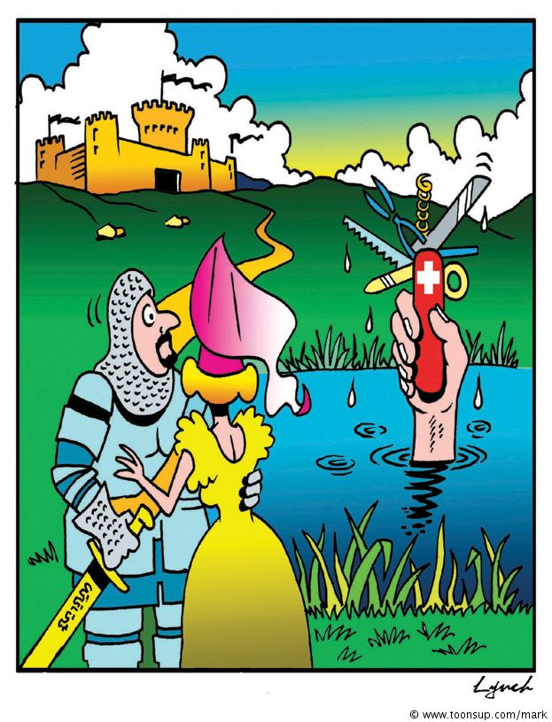 Cartoon: Swiss Army Knight 1