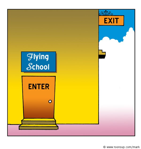 Cartoon: Flying School 1