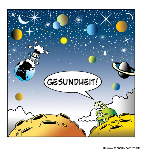 Cartoon: A nuclear strike on earth 1