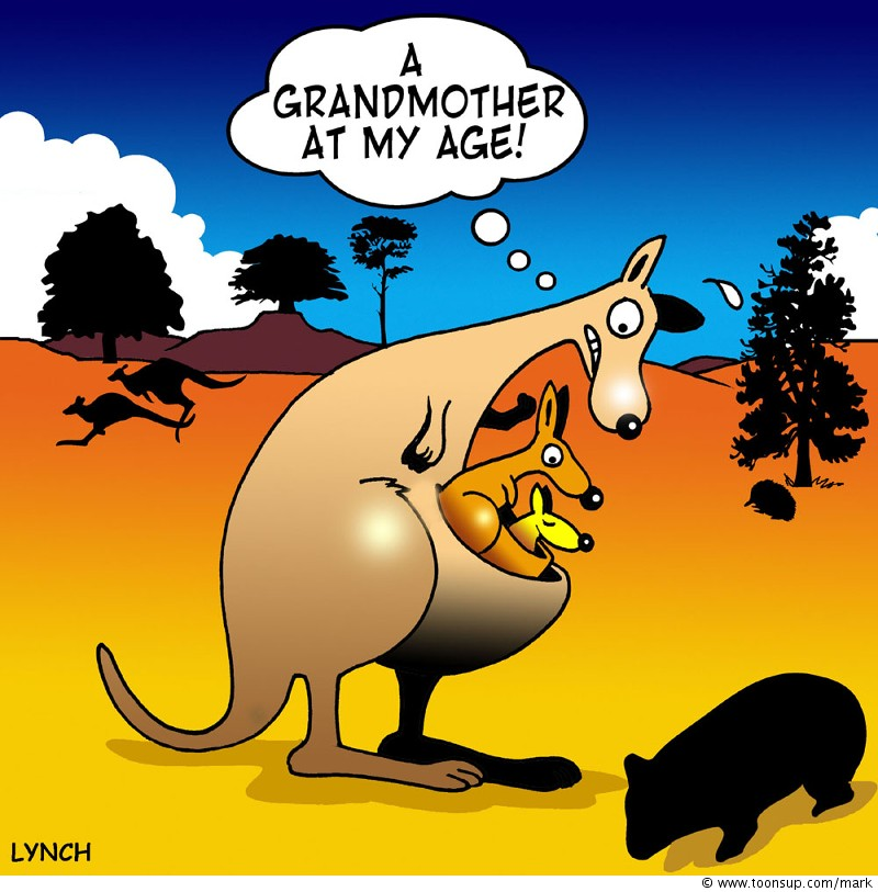 Cartoon: a grandmother 1