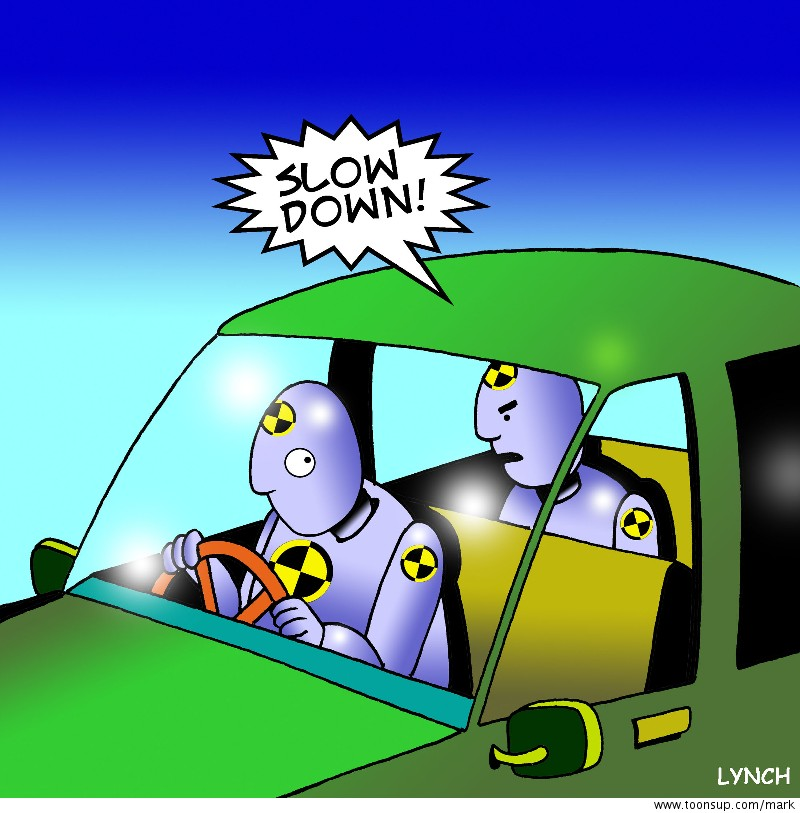 Cartoon: slow down 1