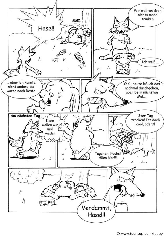 Comic: 'Die Tiere des Waldes' oder 'Party Animals' 2