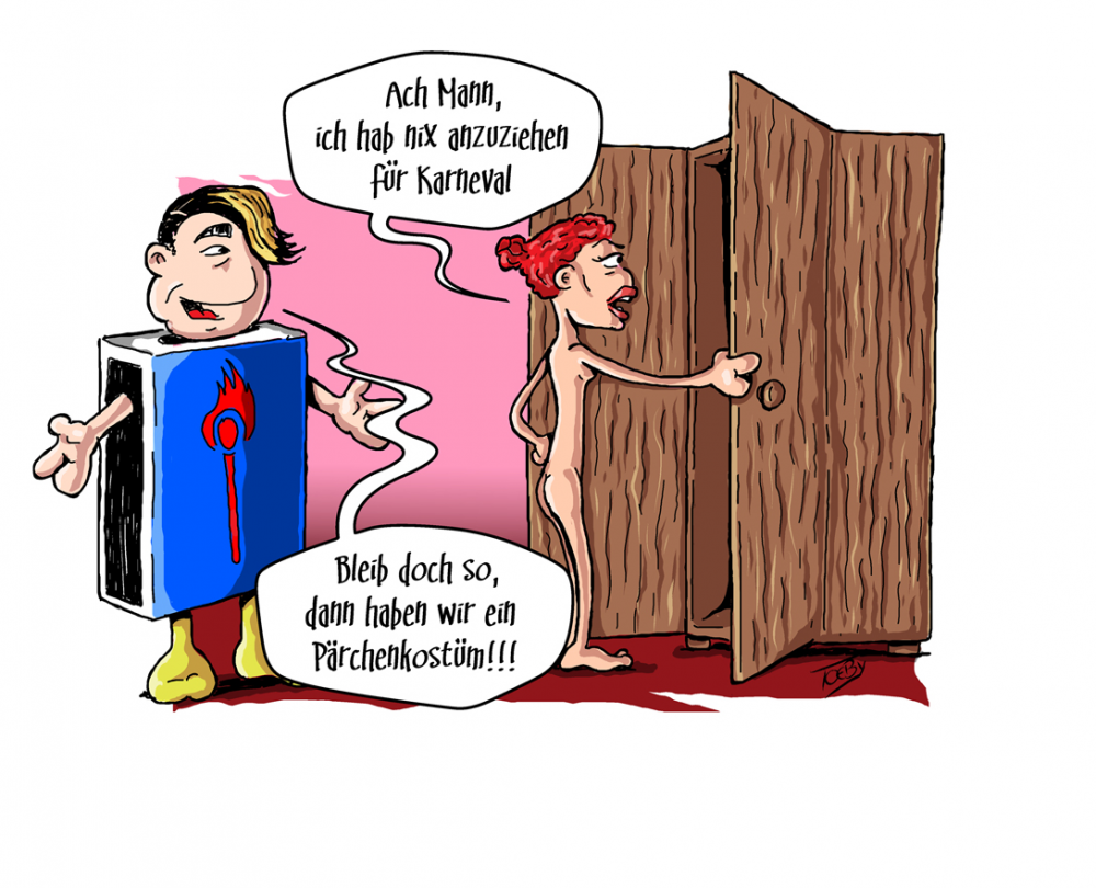 Cartoon: KLADDER-A-DATCH: Fiona will zum Karneval 1
