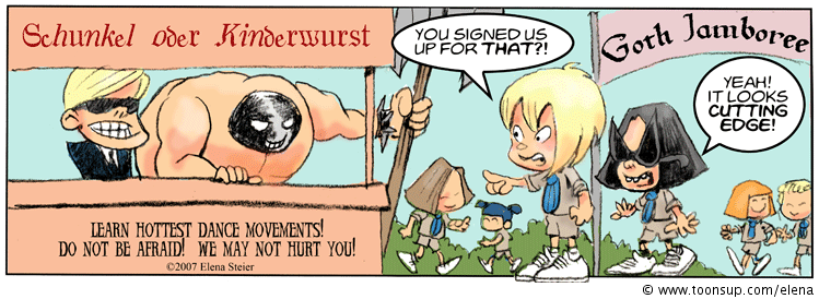 Cartoon: Lord of the Schunkel Goth Scout Sequence 1
