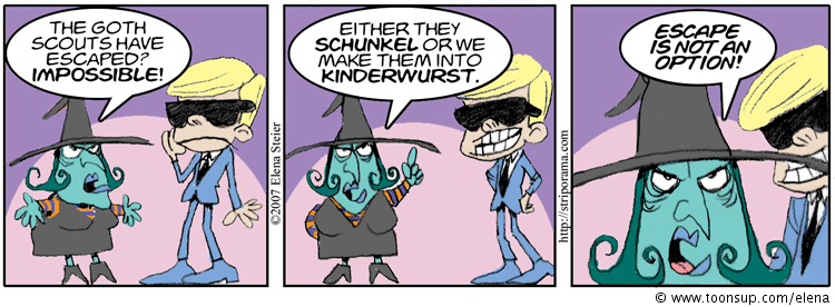 Cartoon: Lord of the Schunkel Goth Scout Sequence 1