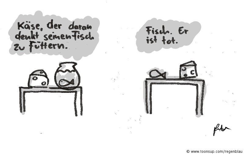 Cartoon: Fische füttern 2