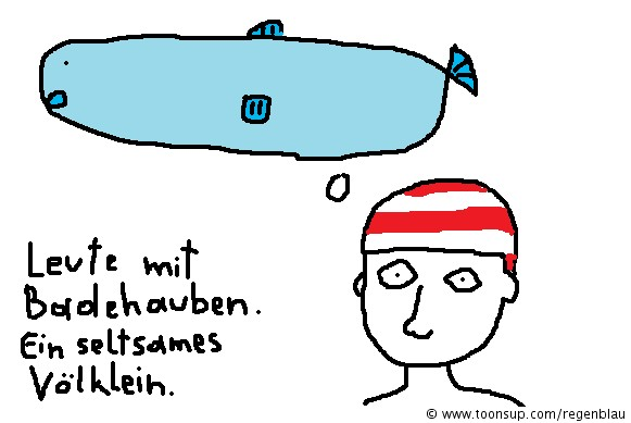 Cartoon: Badehauben 1