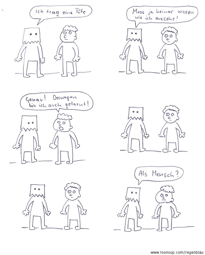Cartoon: Tarnung 1