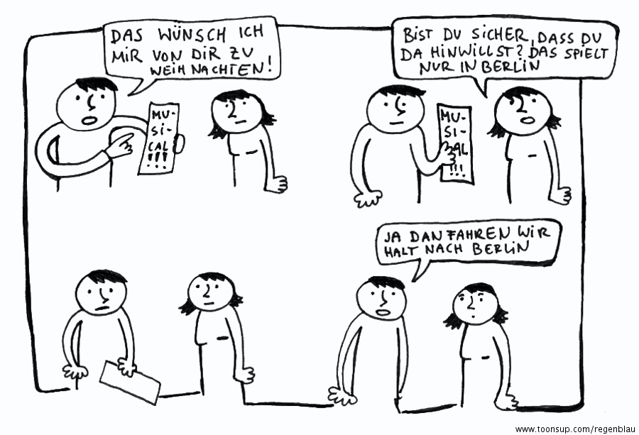 Comic: Musicalkarten und Weihnachtsgeschenke 1