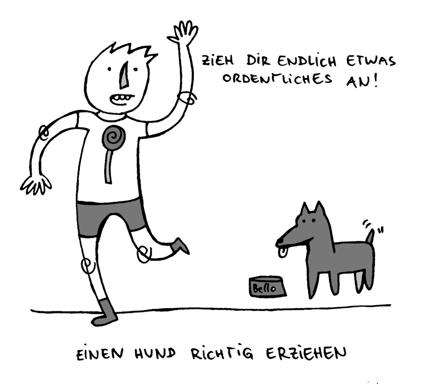 Cartoon: der richtige umgang mit hunden 1