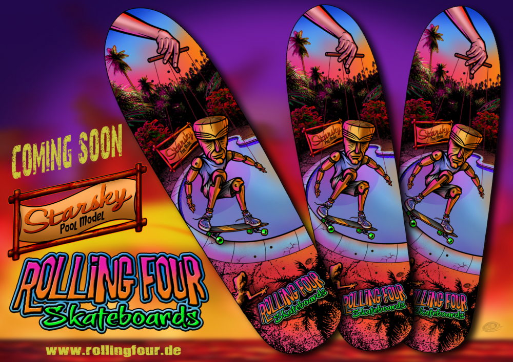 Illustration: Boardgraphics for RollingFour Skateboards 1