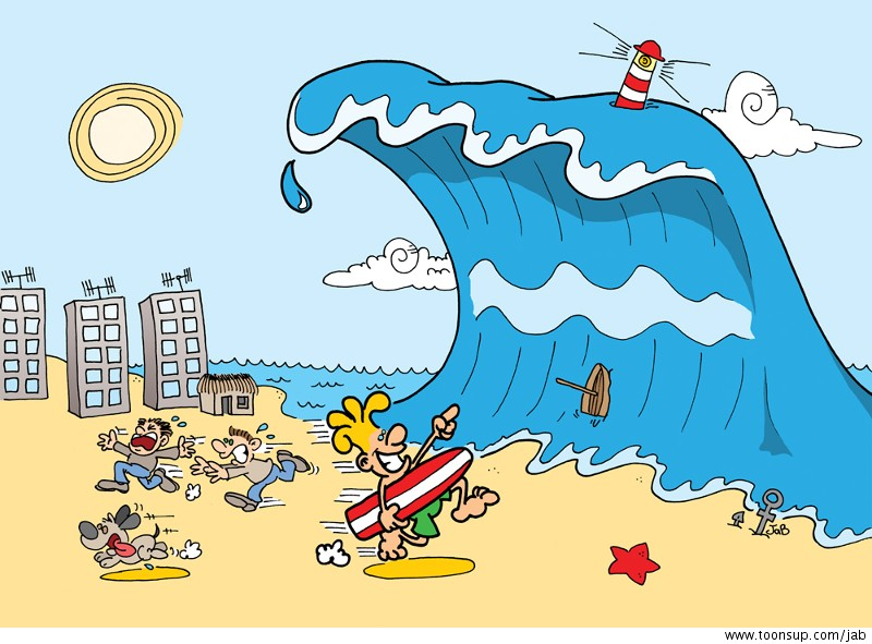 Cartoon: Die perfekte Welle 1