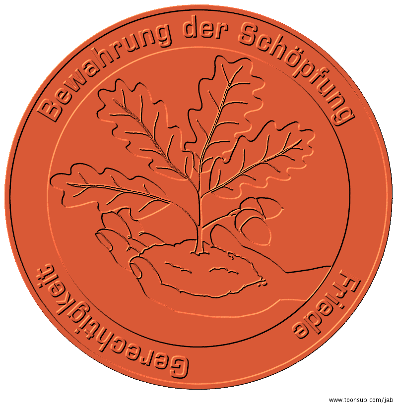 Illustration: Illu zum Konziliarer Prozess (mit Vorzeichnung) 6