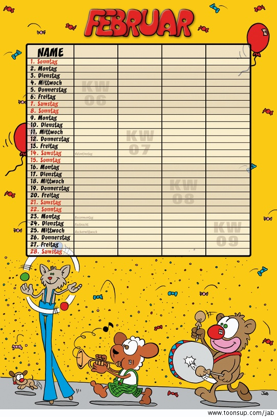 Illustration: Familienkalender 2009 3