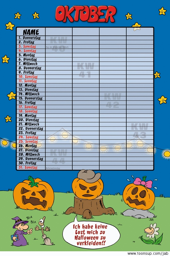 Illustration: Familienkalender 2009 11