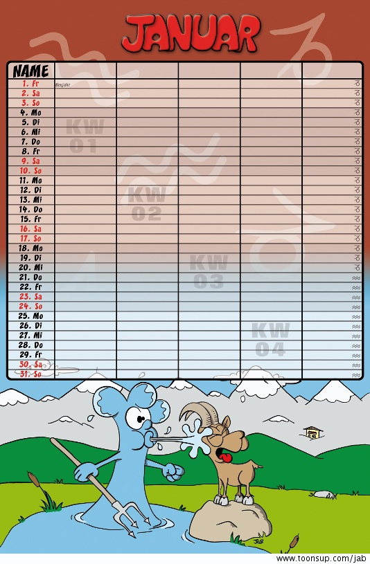 Illustration: Familienkalender 2010 2