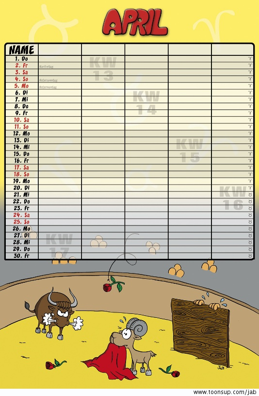 Illustration: Familienkalender 2010 5