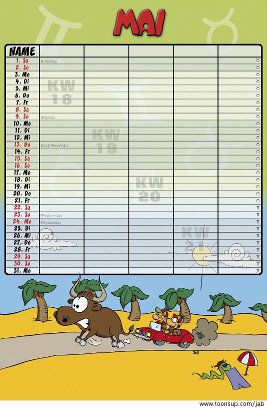 Illustration: Familienkalender 2010 6