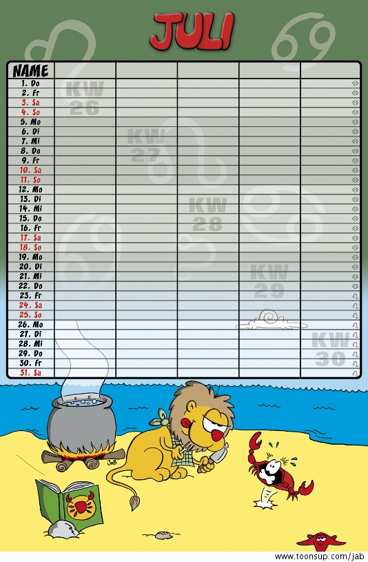 Illustration: Familienkalender 2010 8