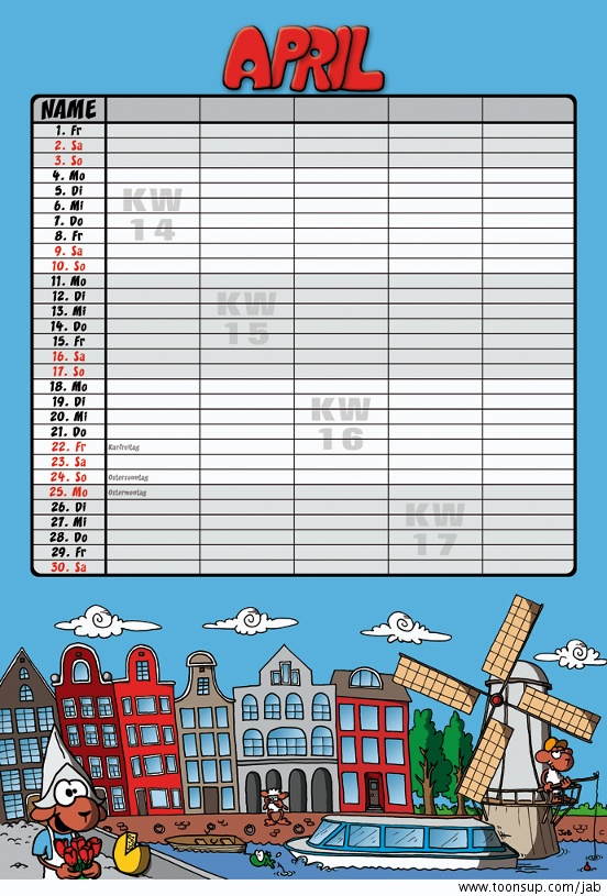 Illustration: Familienkalender 2011 5