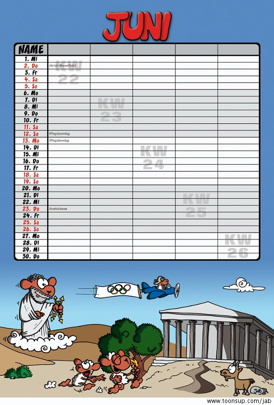 Illustration: Familienkalender 2011 7