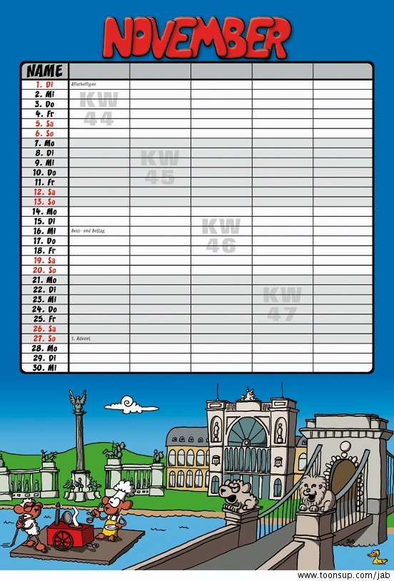 Illustration: Familienkalender 2011 12