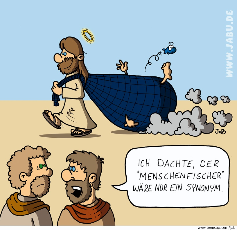 Cartoon: Der Menschenfischer 1